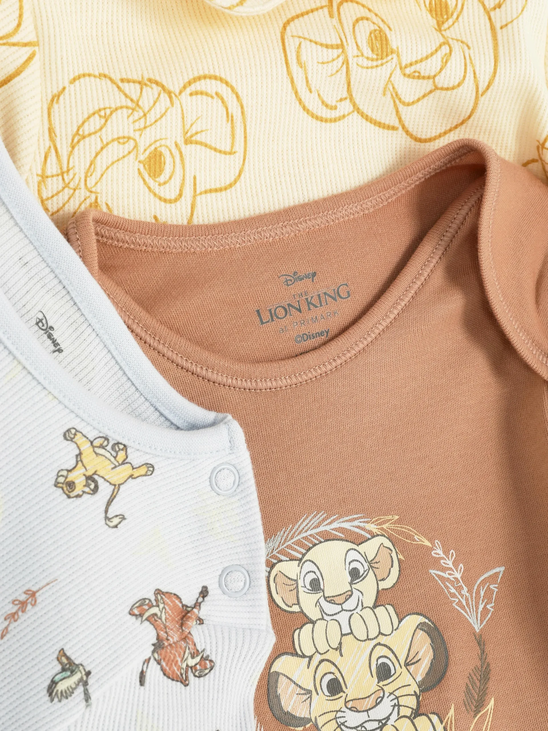 Bodies Et Debardeurs|Primark Lot De 3 Bodys Disney Le Roi Lion 30e Anniversaire Multicolore