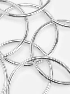 Bijoux|Primark Lot De 8 Bracelets Joncs Métallisés Blanc