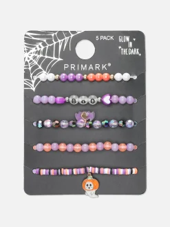 Déguisements Halloween Pour Enfants|Accessoires Halloween|Primark Lot De 5 Bracelets Ornés De Perles Halloween Multicolore