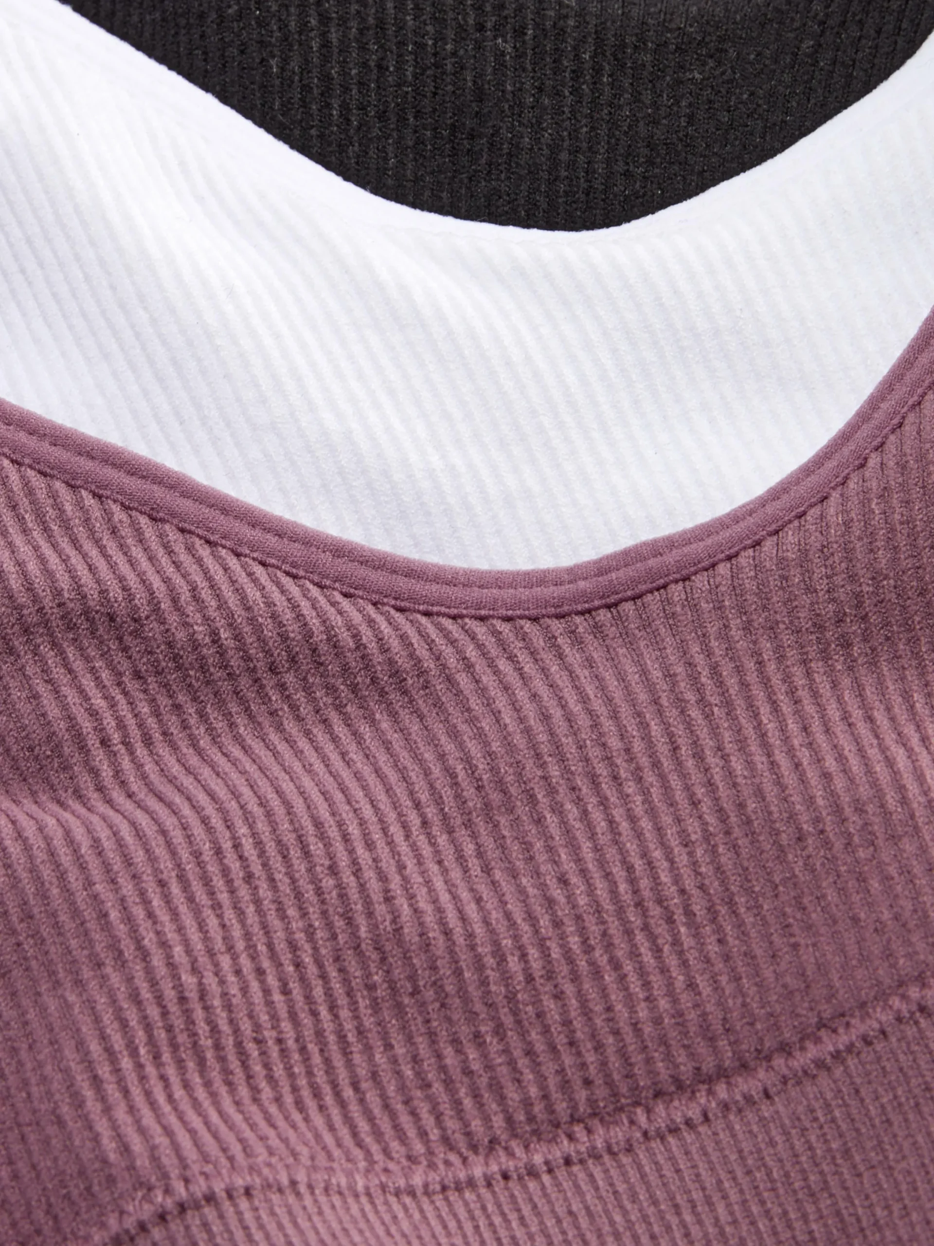 Soutiens-Gorge|Primark Lot De 3 Brassières Caraco Courtes Sans Couture Noir