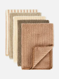 Art De La Table|Primark Lot De 5 Chiffons De Ménage Côtelés Gris