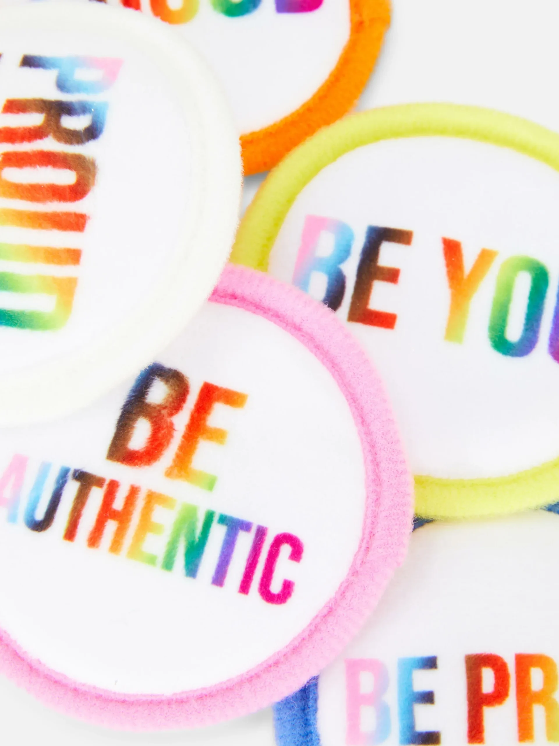 Accessoires De Soins|Primark Lot De 5 Cotons Démaquillants Réutilisables Pride Multicolore