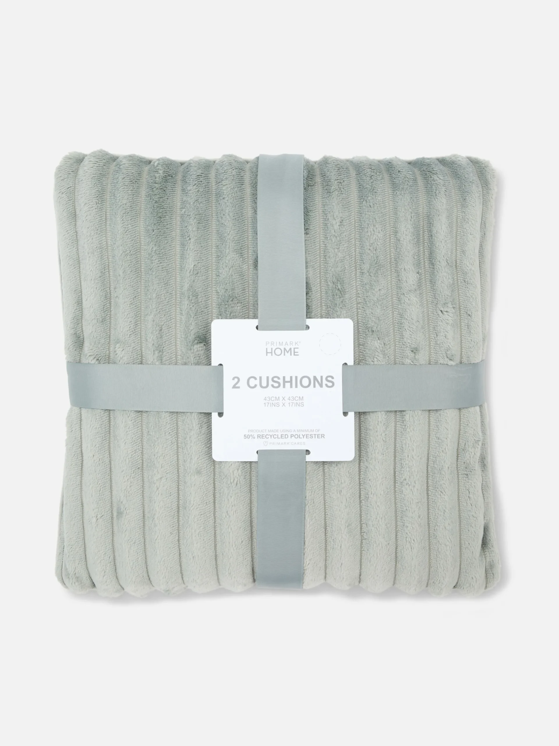 Coussins Et Housses De Coussins|Primark Lot De 2 Coussins Côtelés Confortables Vert clair