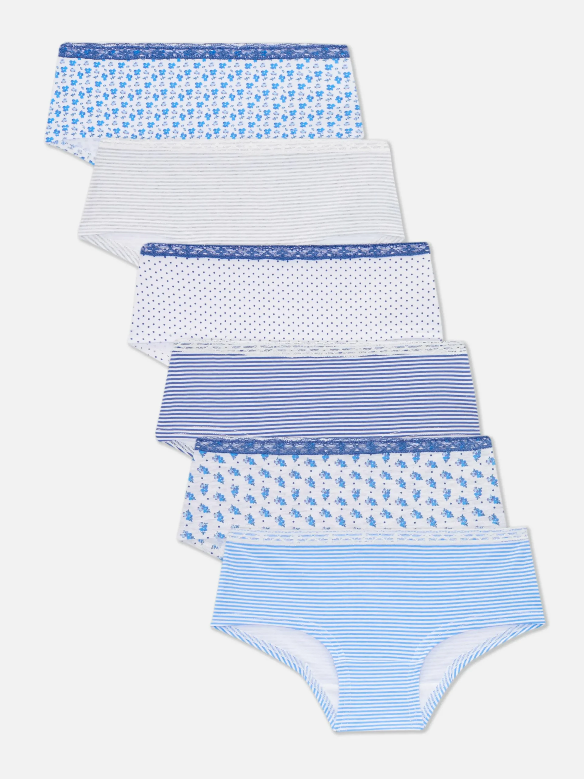 Sous-Vêtement|Primark Lot De 6 Culottes à Motifs Multicolore