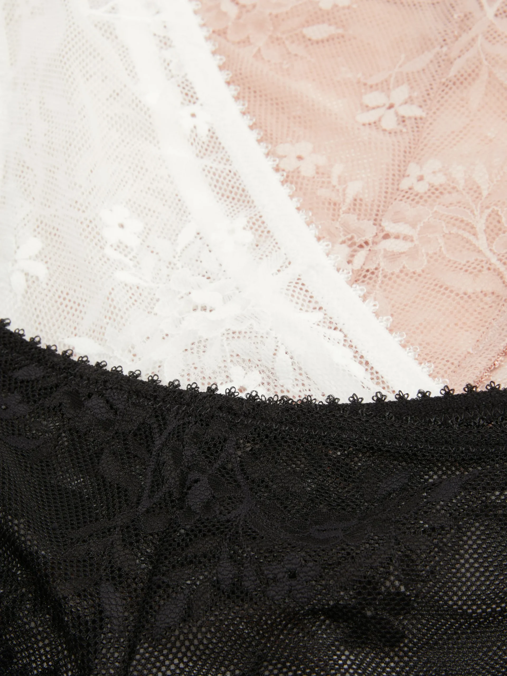 Culotte|Primark Lot De 3 Culottes En Dentelle Rose foncé