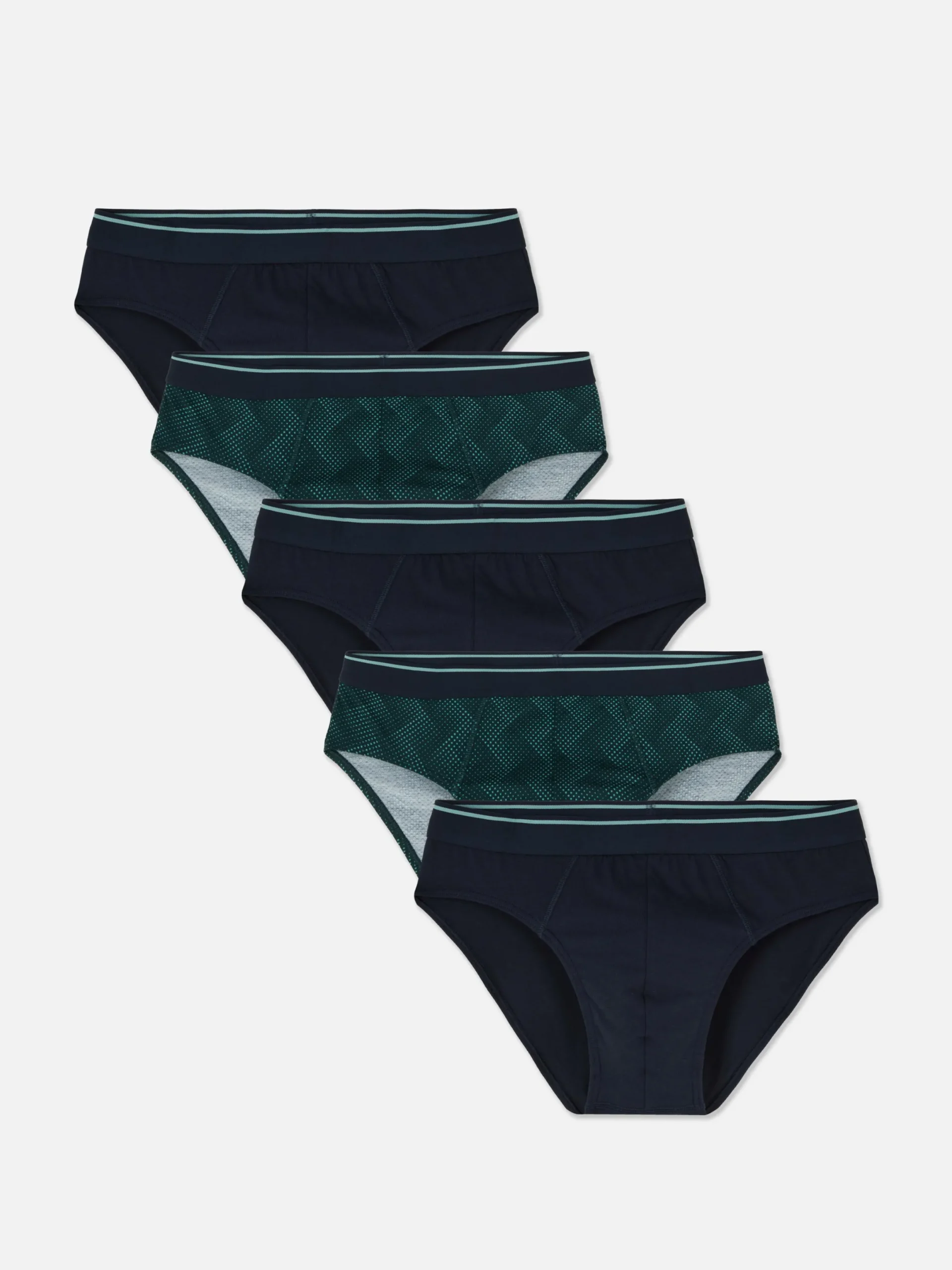 Sous-Vêtements|Primark Lot De 5 Culottes En Mélange De Coton Vert foncé