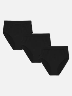 Culotte|Primark Lot De 3 Culottes Hautes Et Couvrantes Sans Coutures Noir