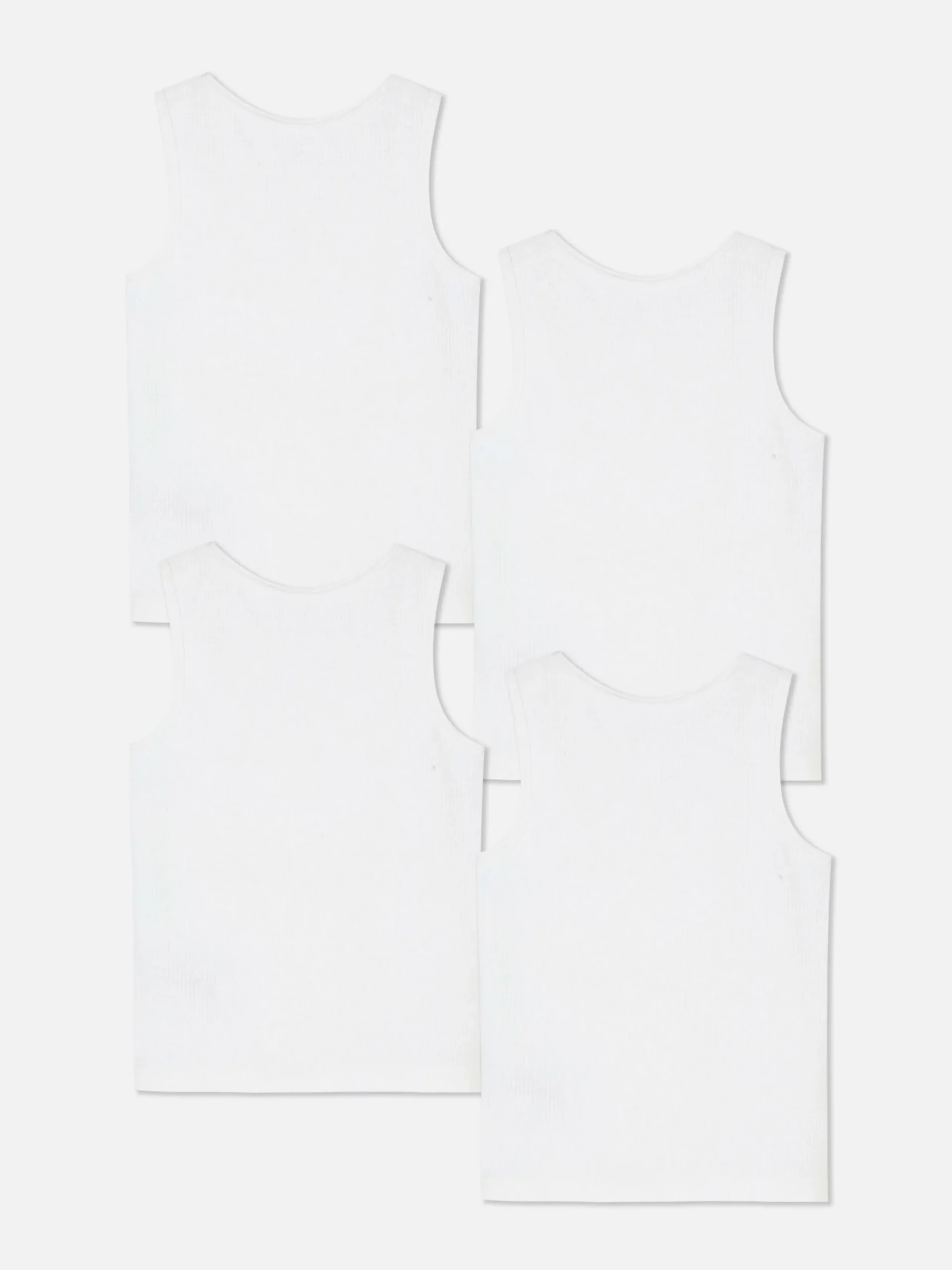 Sous-Vêtement|Primark Lot De 4 Débardeurs Thermiques Blanc