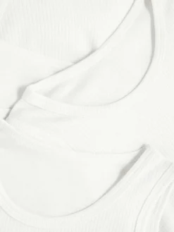 Sous-Vêtement|Primark Lot De 4 Débardeurs Thermiques Blanc