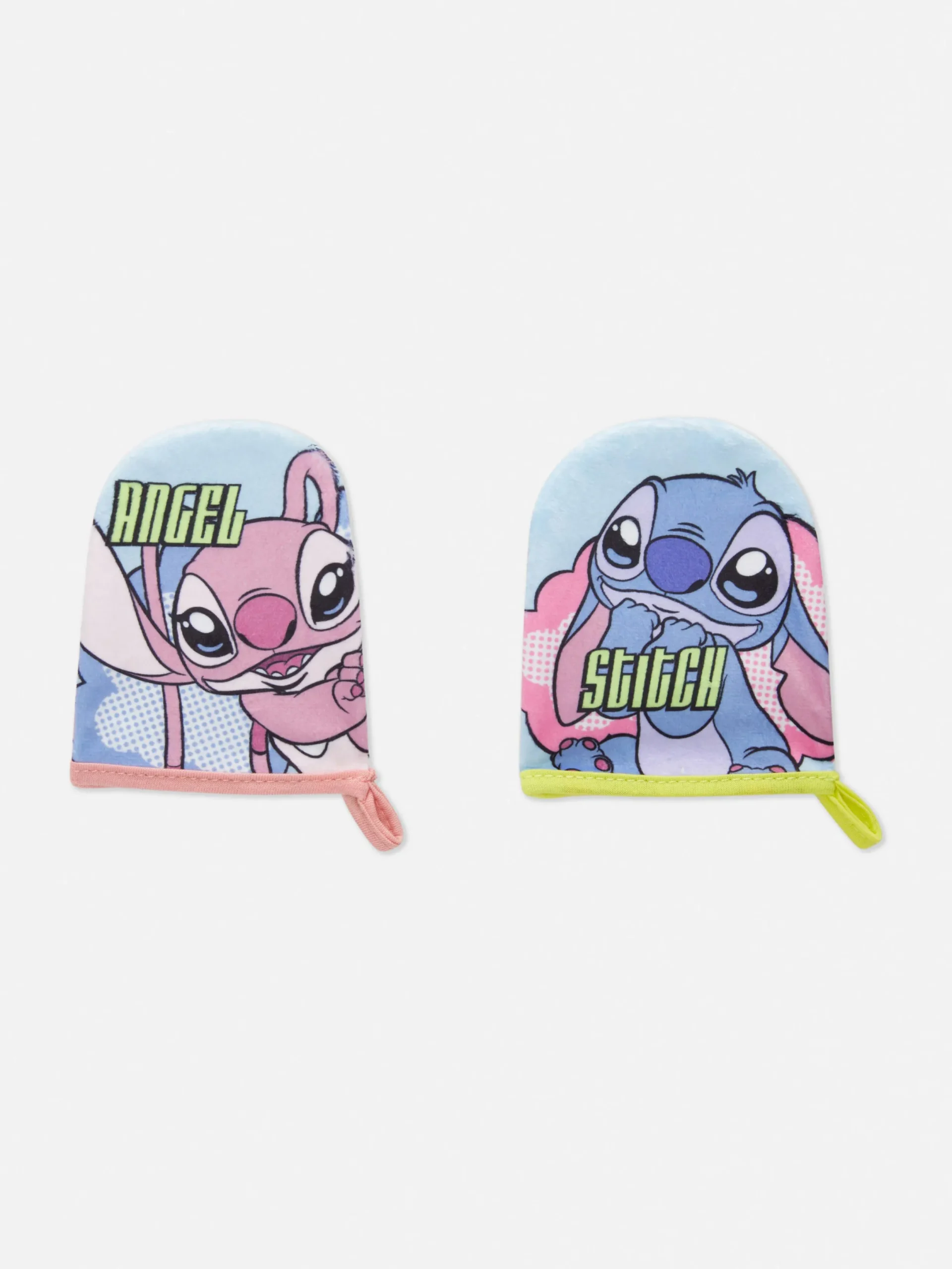 Accessoires De Soins|Primark Lot De 2 Gants De Toilette Disney Lilo & Stitch Multicolore