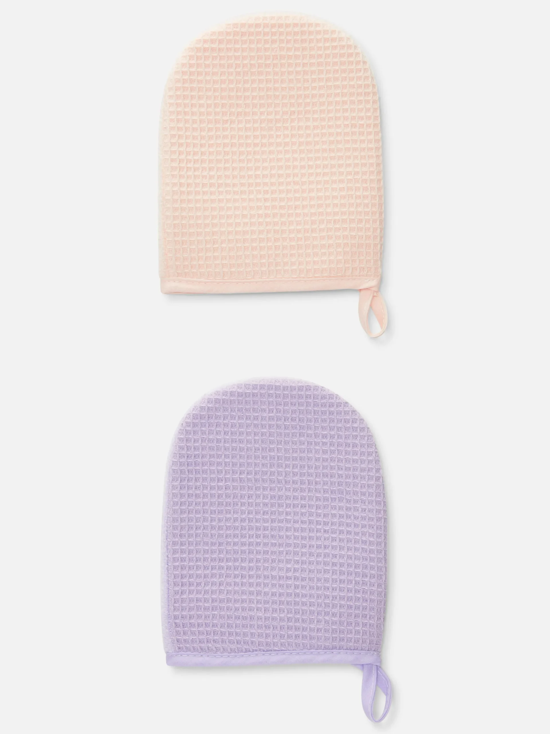 Accessoires De Soins|Primark Lot De 2 Gants Démaquillants Double Face Lilas
