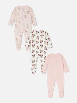 Grenouillères Et Gigoteuses|Primark Lot De 3 Grenouillères Disney Minnie Mouse Et Daisy Rose