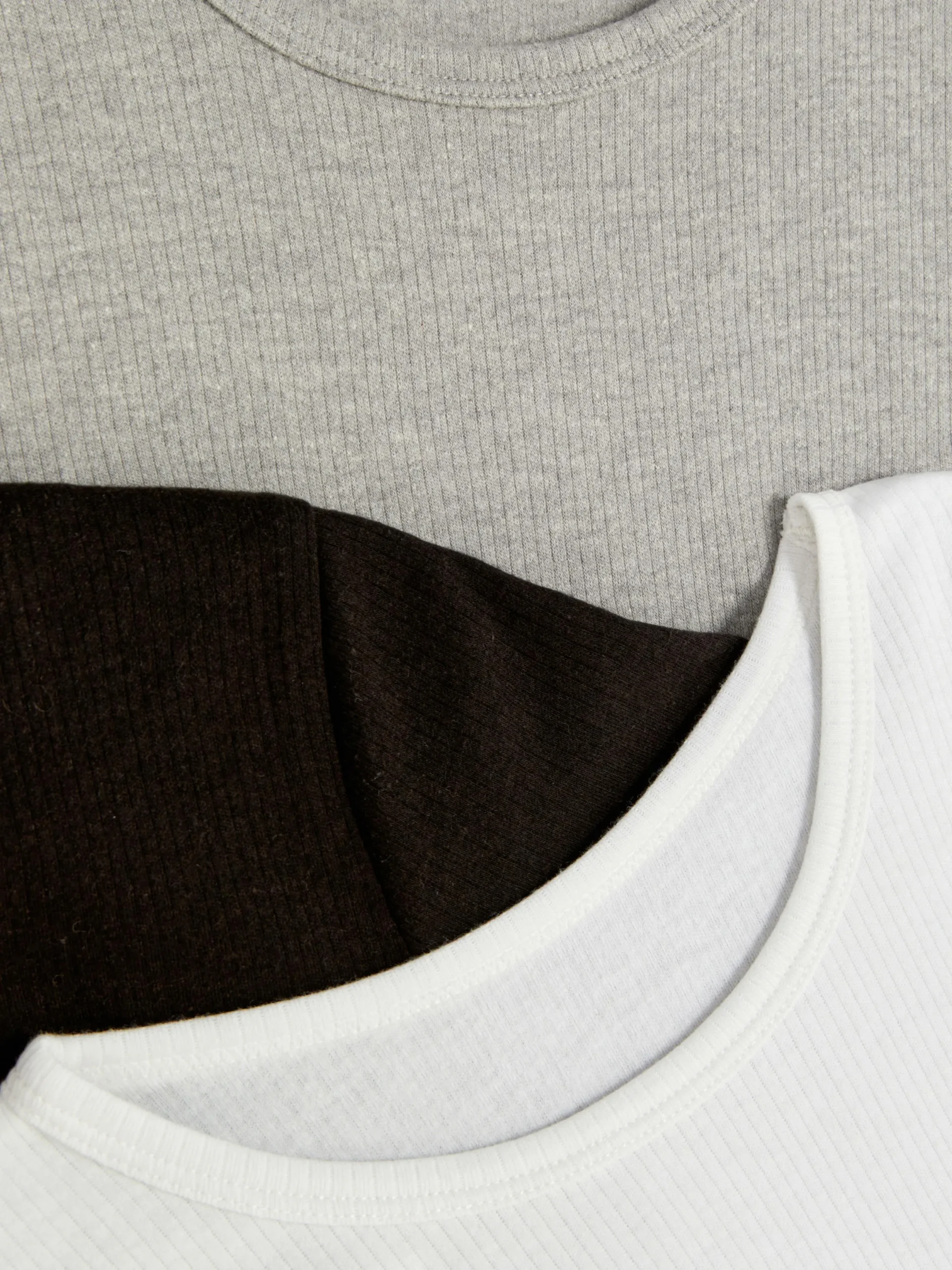 Sous-Vêtement|Primark Lot De 3 Hauts Thermiques à Manches Courtes Multicolore