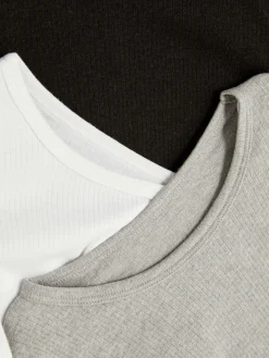 Sous-Vêtement|Primark Lot De 3 Hauts Thermiques à Manches Longues Multicolore