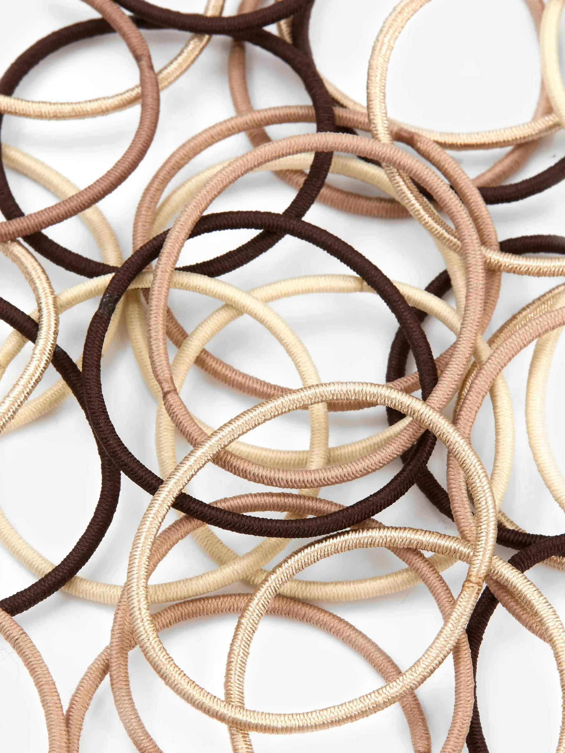 Accessoires Cheveux|Primark Lot De 60 élastiques Fins à Cheveux Marron
