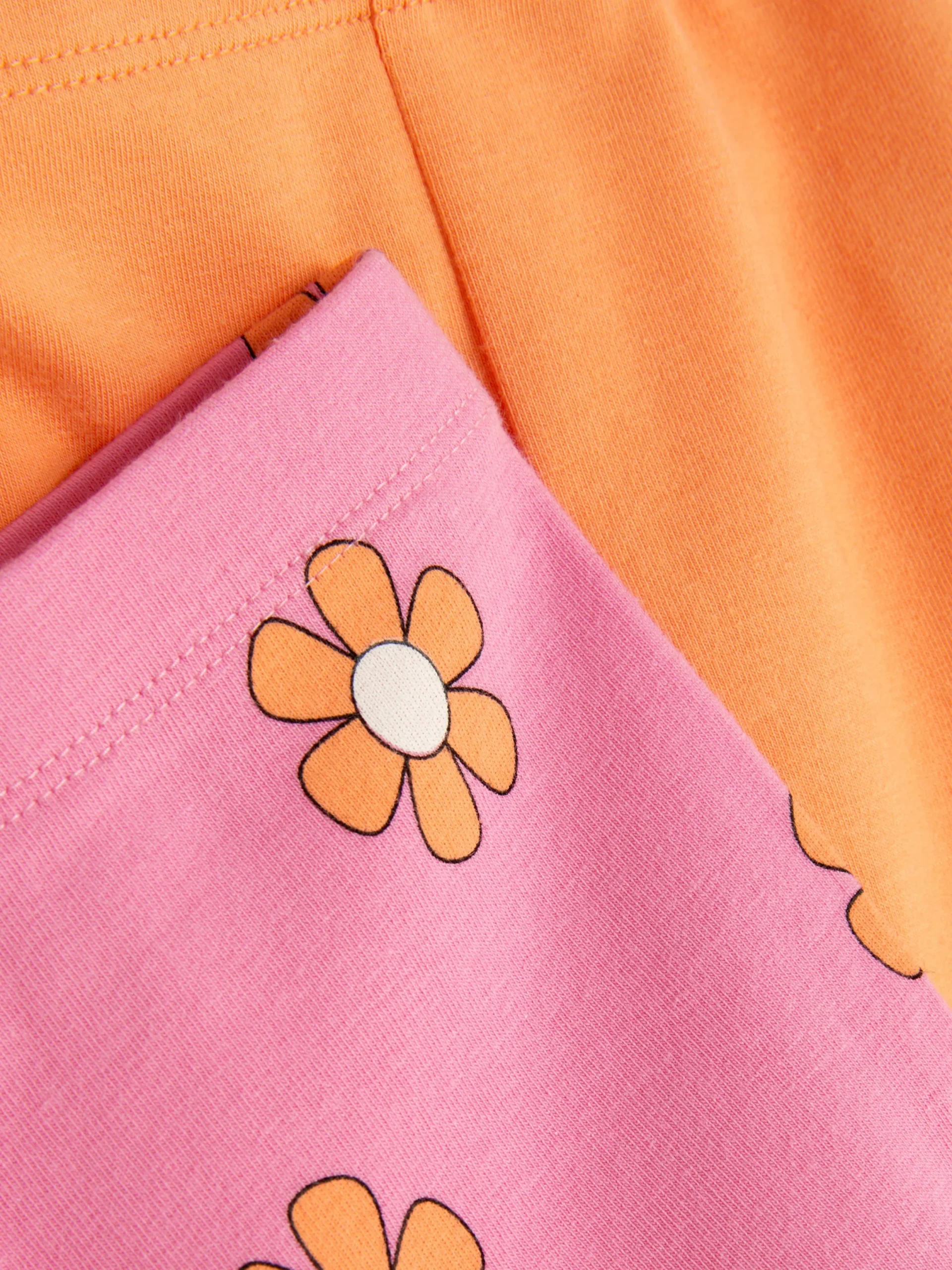 Pantalons Et Leggings|Primark Lot De 2 Leggings à Motifs Variés Rose