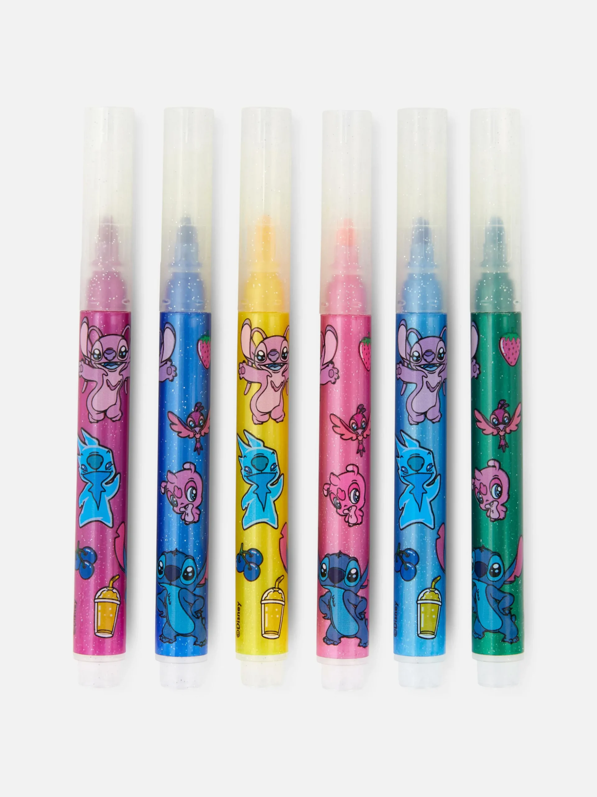 Loisirs Creatifs|Primark Lot De 6 Marqueurs à Paillettes Disney Lilo & Stitch Multicolore
