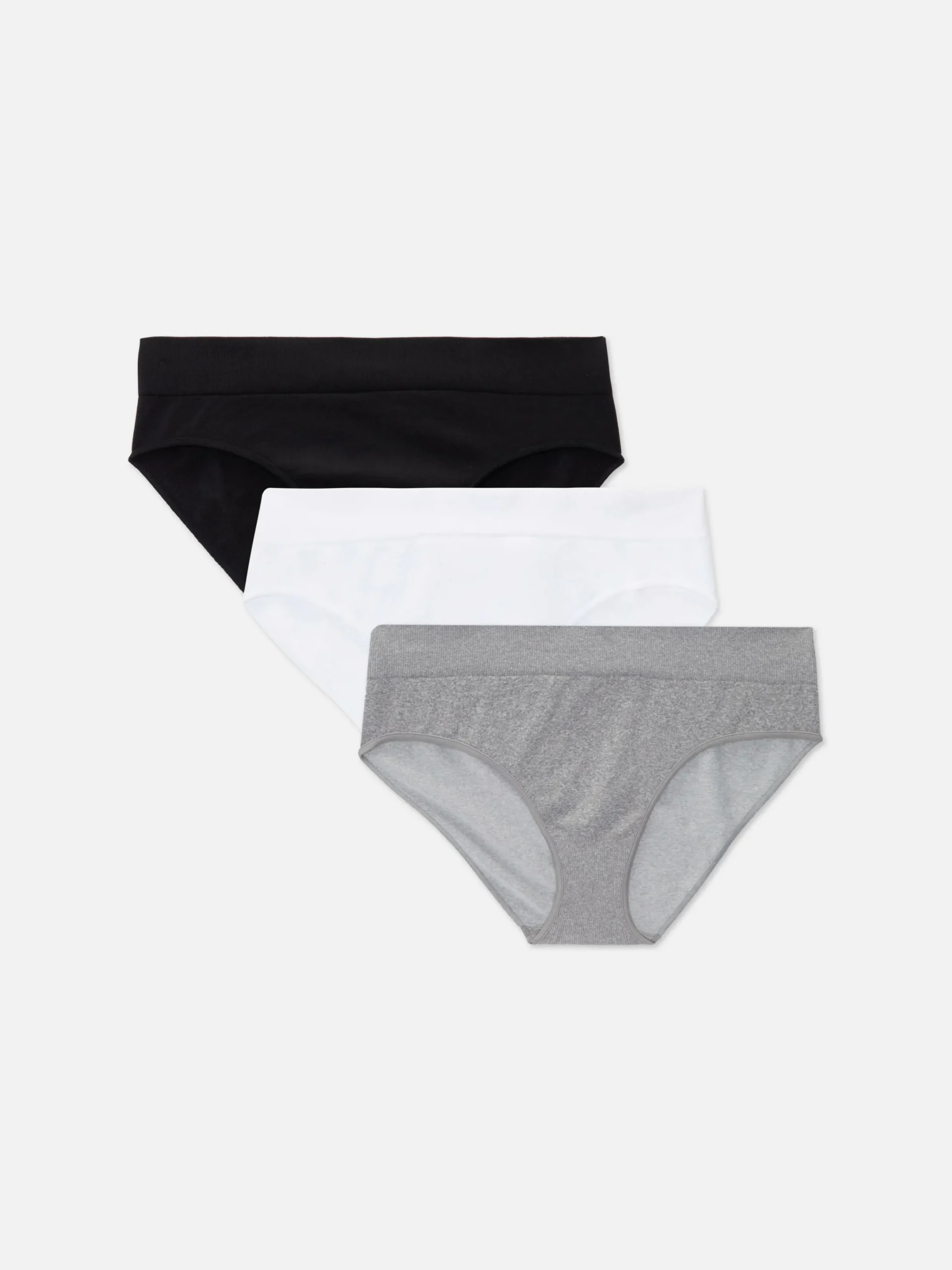 Culotte|Primark Lot De 3 Mini Culottes Sans Couture Noir/Blanc