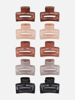 Accessoires Cheveux|Primark Lot De 10 Mini Pinces Double Clip Multicolore