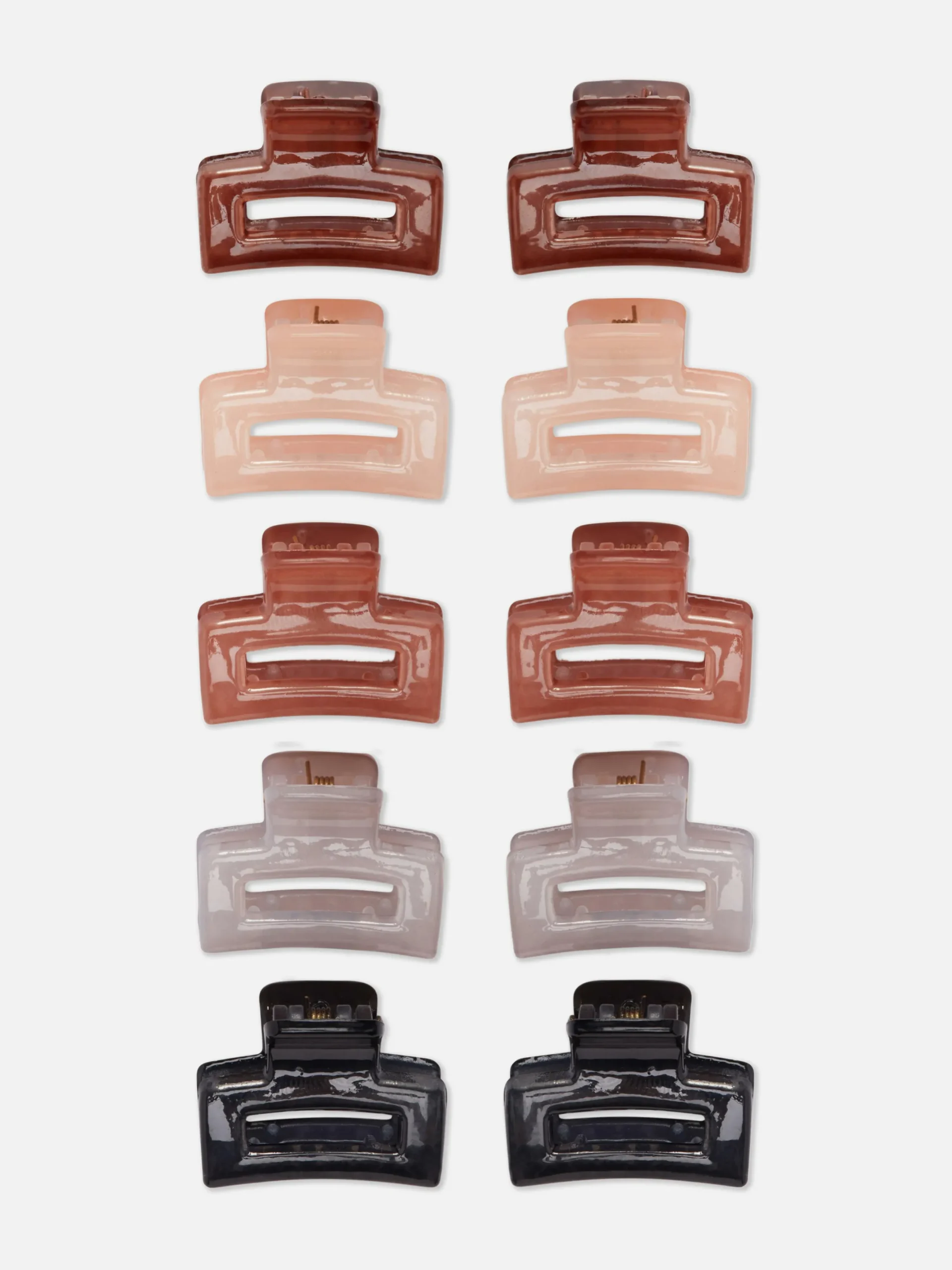Accessoires Cheveux|Primark Lot De 10 Mini Pinces Double Clip Multicolore