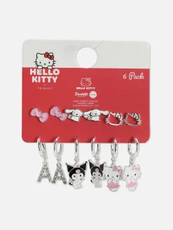Bijoux|Primark Lot De 6 Paires De Boucles D'oreilles Hello Kitty Rose