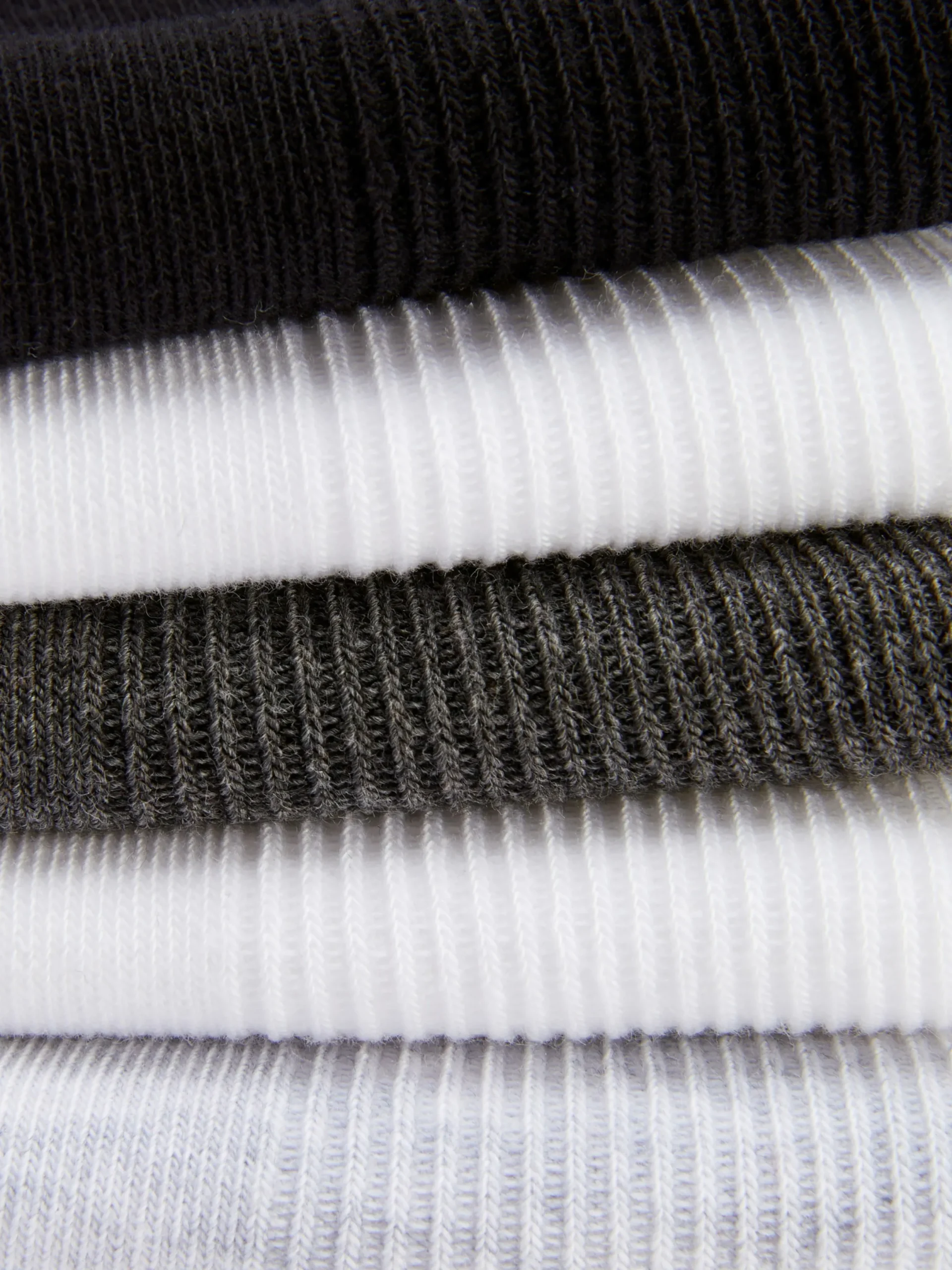 Chaussettes|Primark Lot De 5 Paires De Chaussettes Côtelées Gris