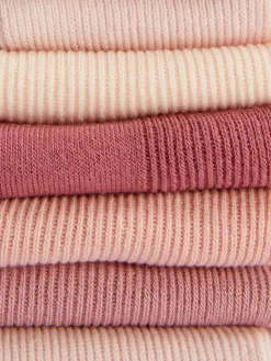 Chaussettes|Primark Lot De 5 Paires De Chaussettes Ton Sur Ton Rose poudré