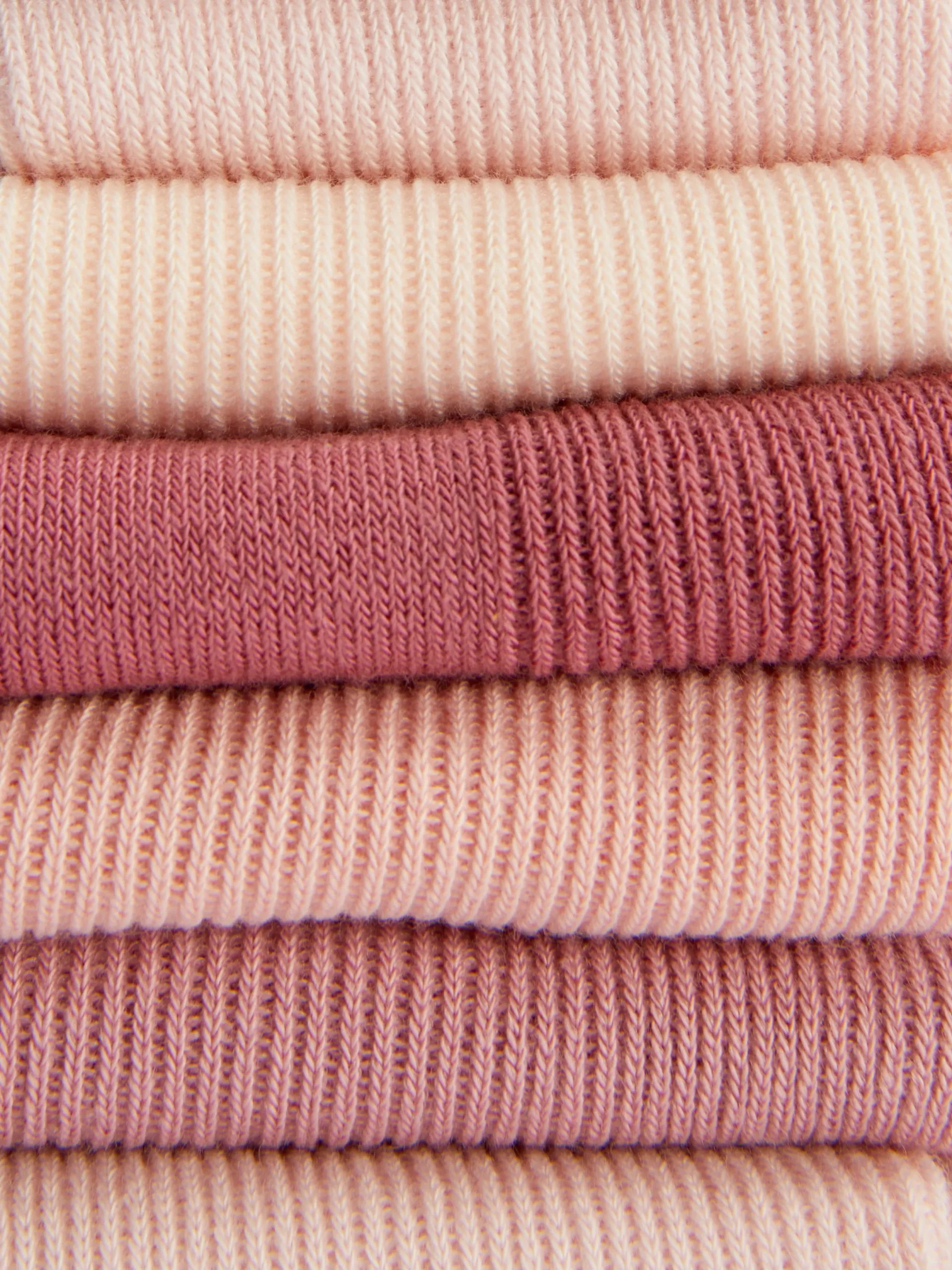 Chaussettes|Primark Lot De 5 Paires De Chaussettes Ton Sur Ton Rose poudré