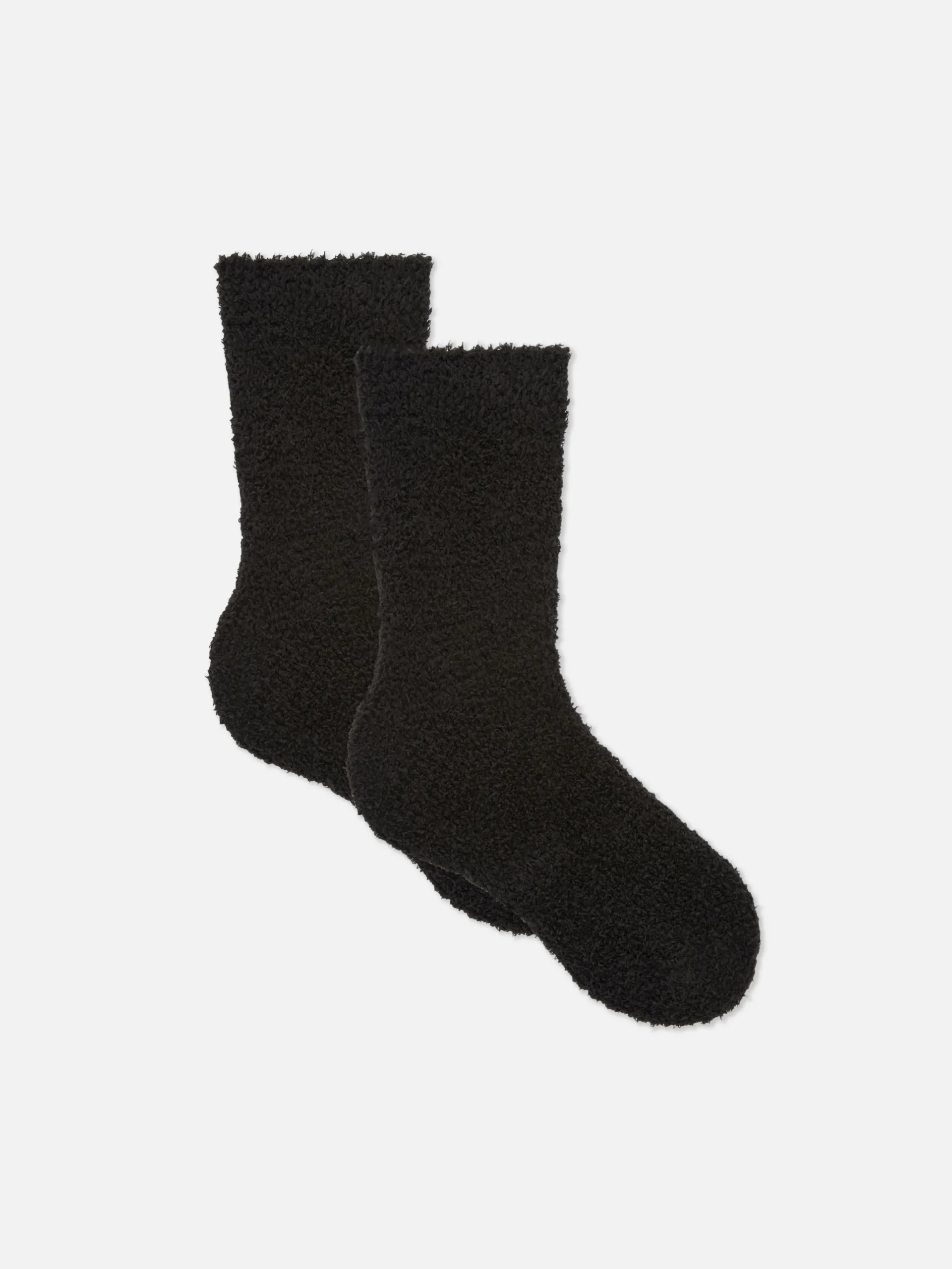 Chaussettes|Primark Lot De 2 Paires De Chaussettes En Bouclé Duveteux Noir
