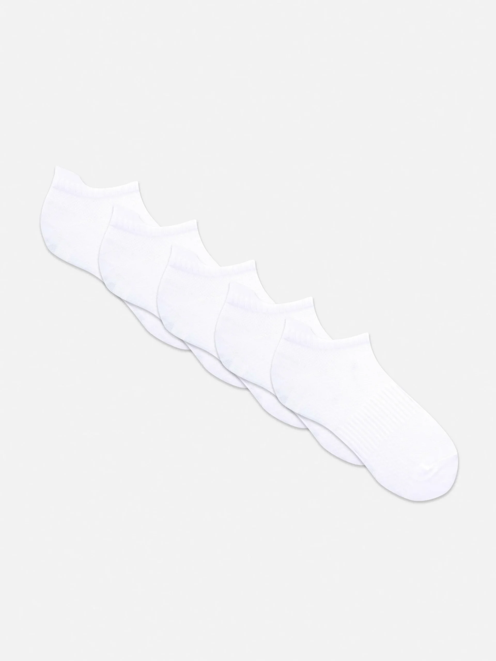 Chaussettes|Primark Lot De 5 Paires De Chaussettes De Sport En Microfibre Blanc