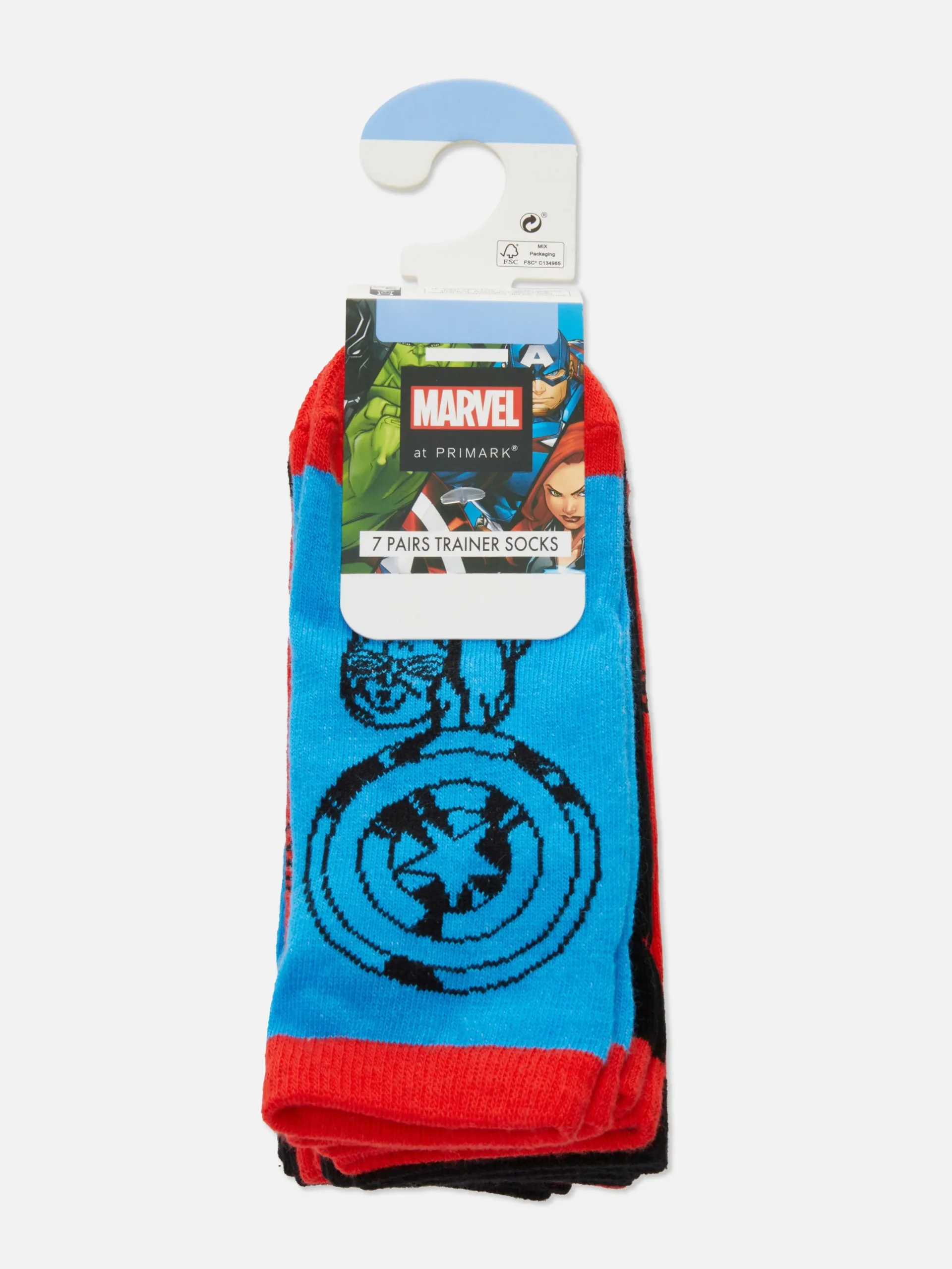 Chaussettes|Primark Lot De 7 Paires De Chaussettes Marvel Avengers Multicolore