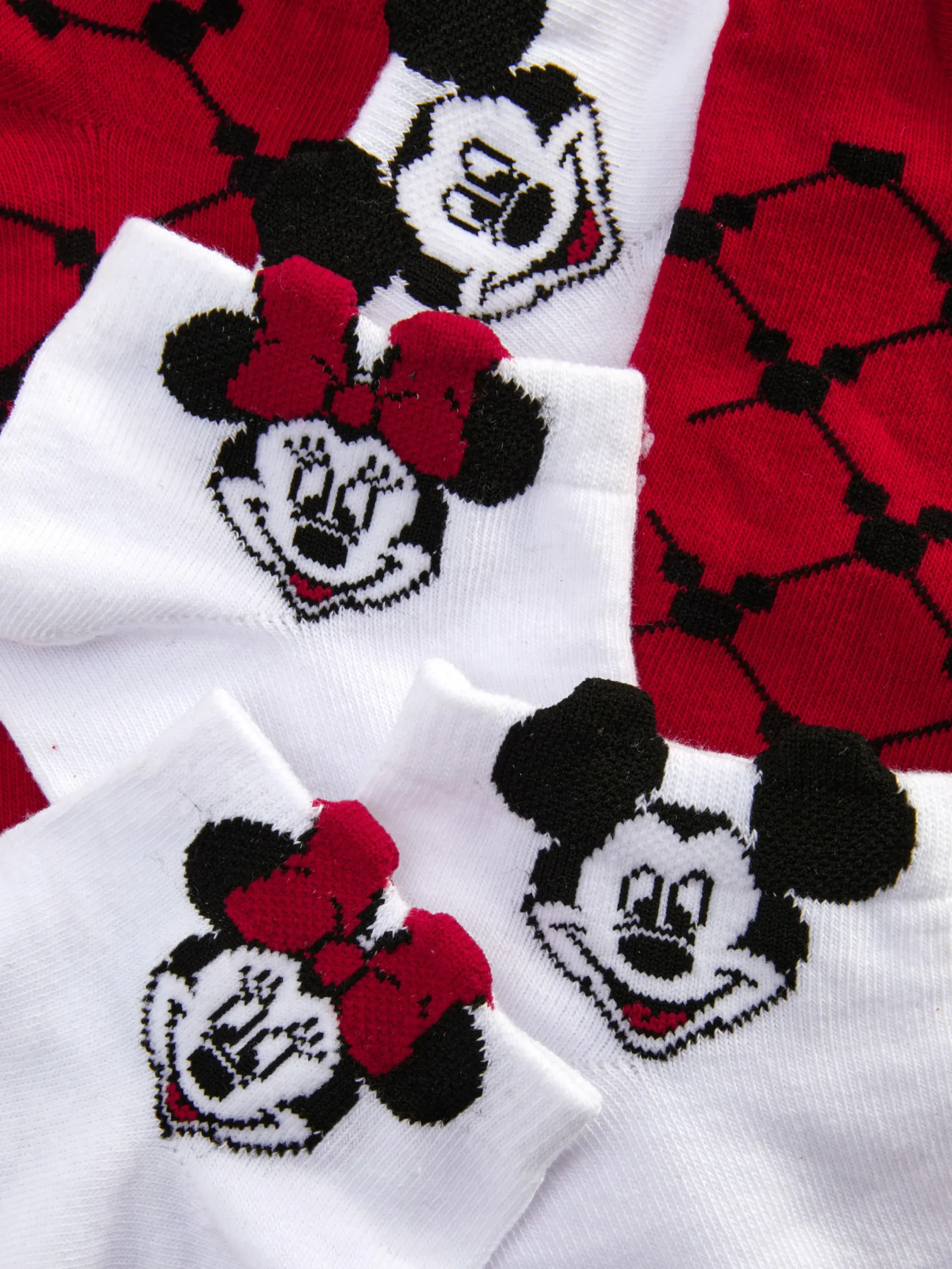 Chaussettes|Primark Lot De 3 Paires De Chaussettes Disney Mickey Et Minnie Blanc