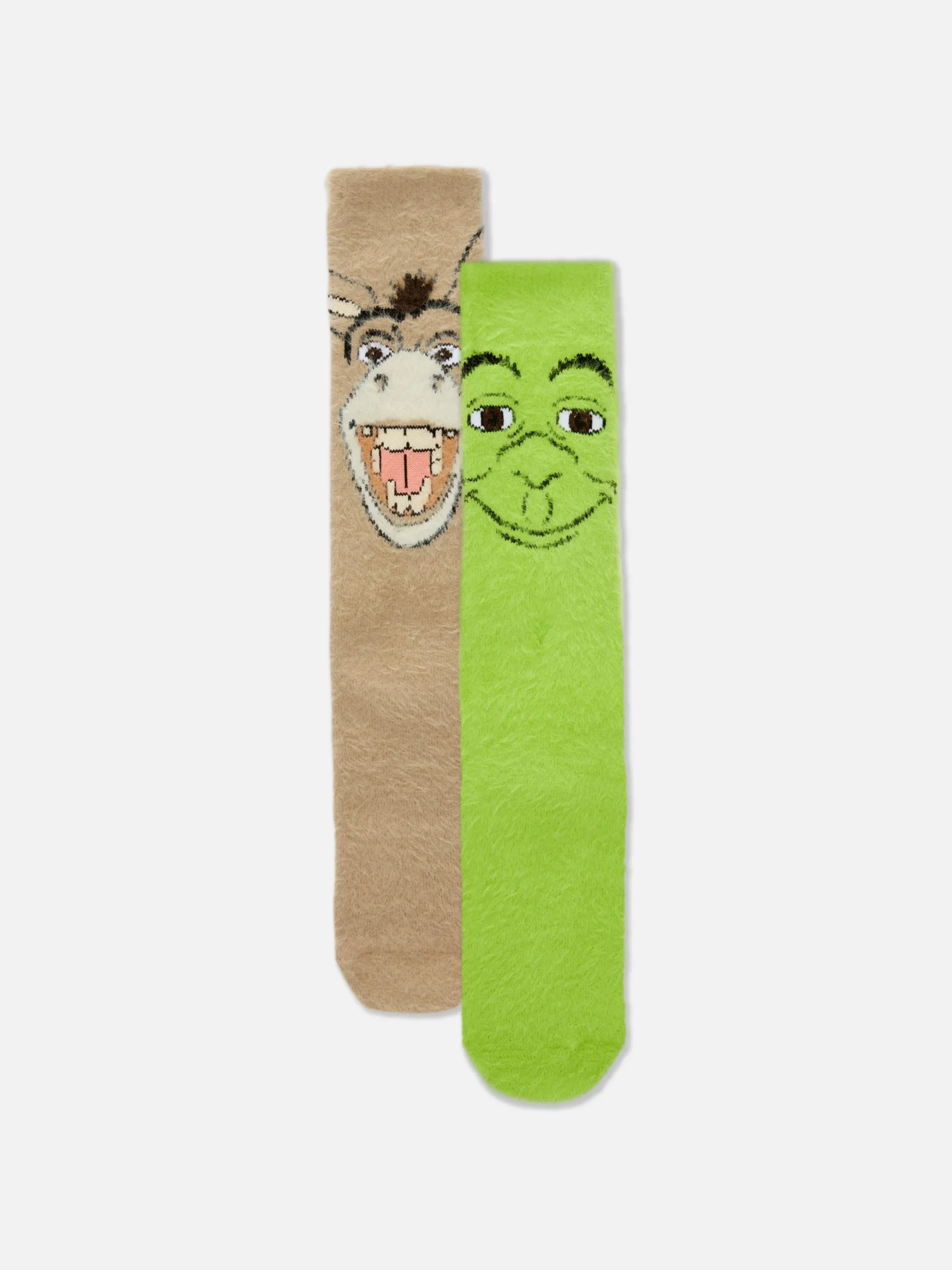 Chaussettes|Primark Lot De 2 Paires De Chaussettes Chaudes Shrek Vert