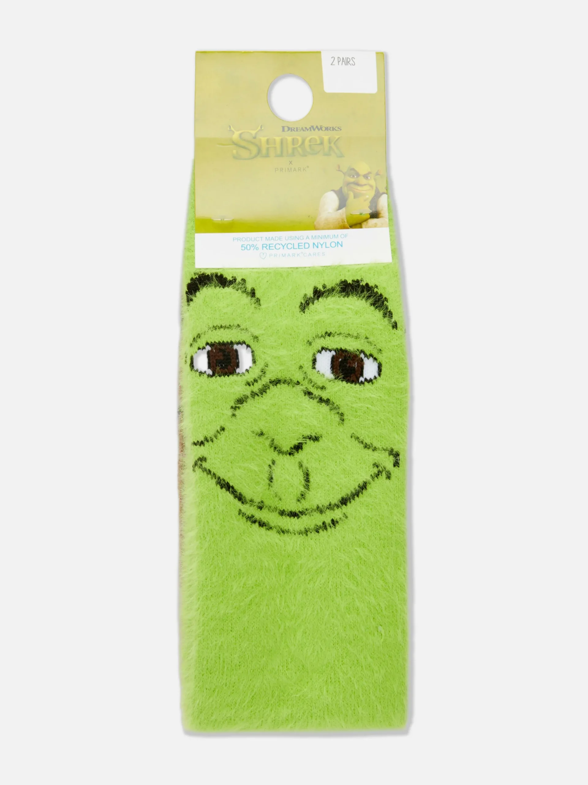 Chaussettes|Primark Lot De 2 Paires De Chaussettes Chaudes Shrek Vert