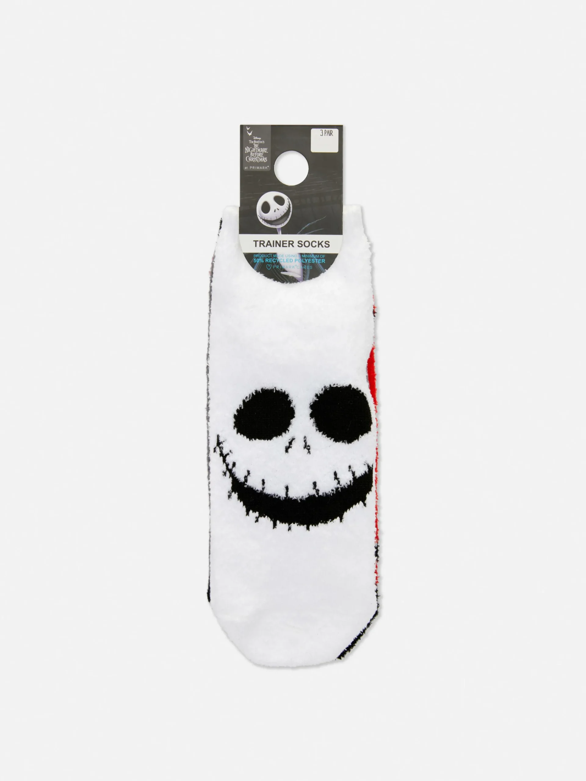 The Nightmare Before Christmas|Tout Halloween|Primark Lot De 3 Paires De Chaussettes Disney L'étrange Noël De Monsieur Jack Noir