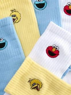 Chaussettes|Primark Lot De 3 Paires De Chaussettes 1, Rue Sésame Jaune