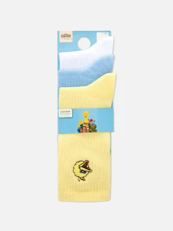 Chaussettes|Primark Lot De 3 Paires De Chaussettes 1, Rue Sésame Jaune