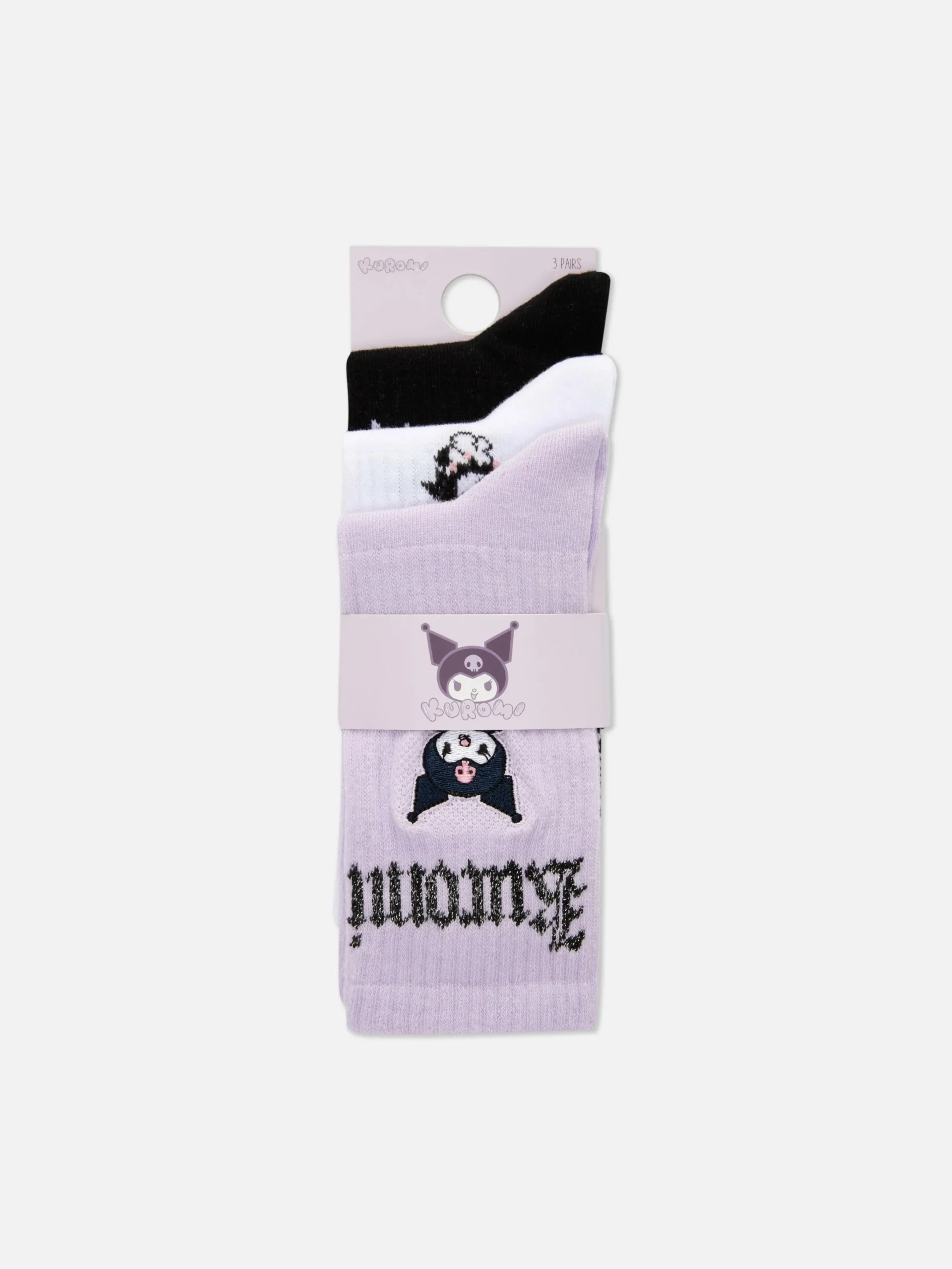 Chaussettes|Primark Lot De 2 Paires De Chaussettes Hello Kitty Kuromi Violet