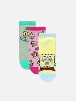 Chaussettes|Primark Lot De 3 Paires De Chaussettes Bob L'éponge Jaune