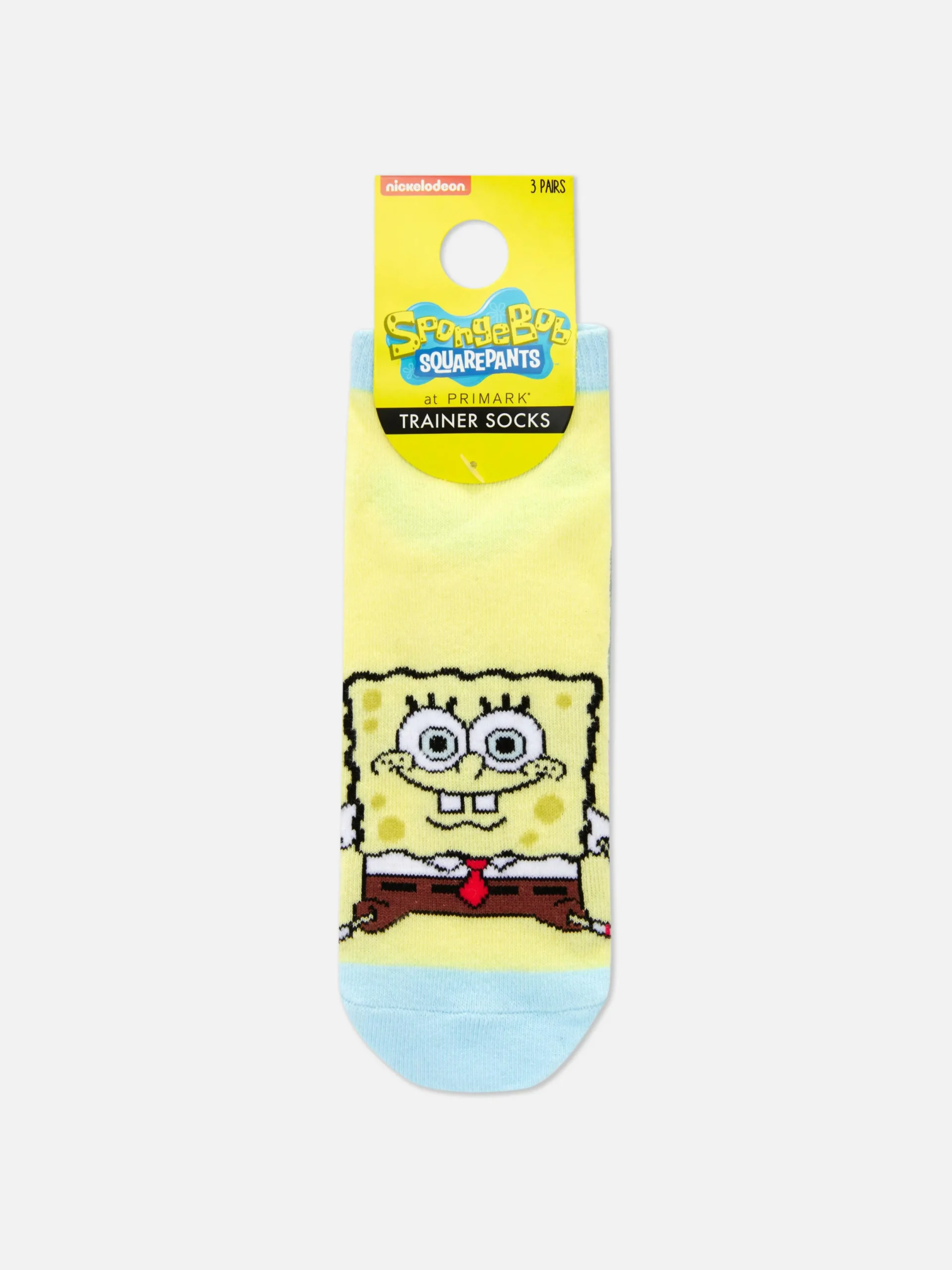 Chaussettes|Primark Lot De 3 Paires De Chaussettes Bob L'éponge Jaune