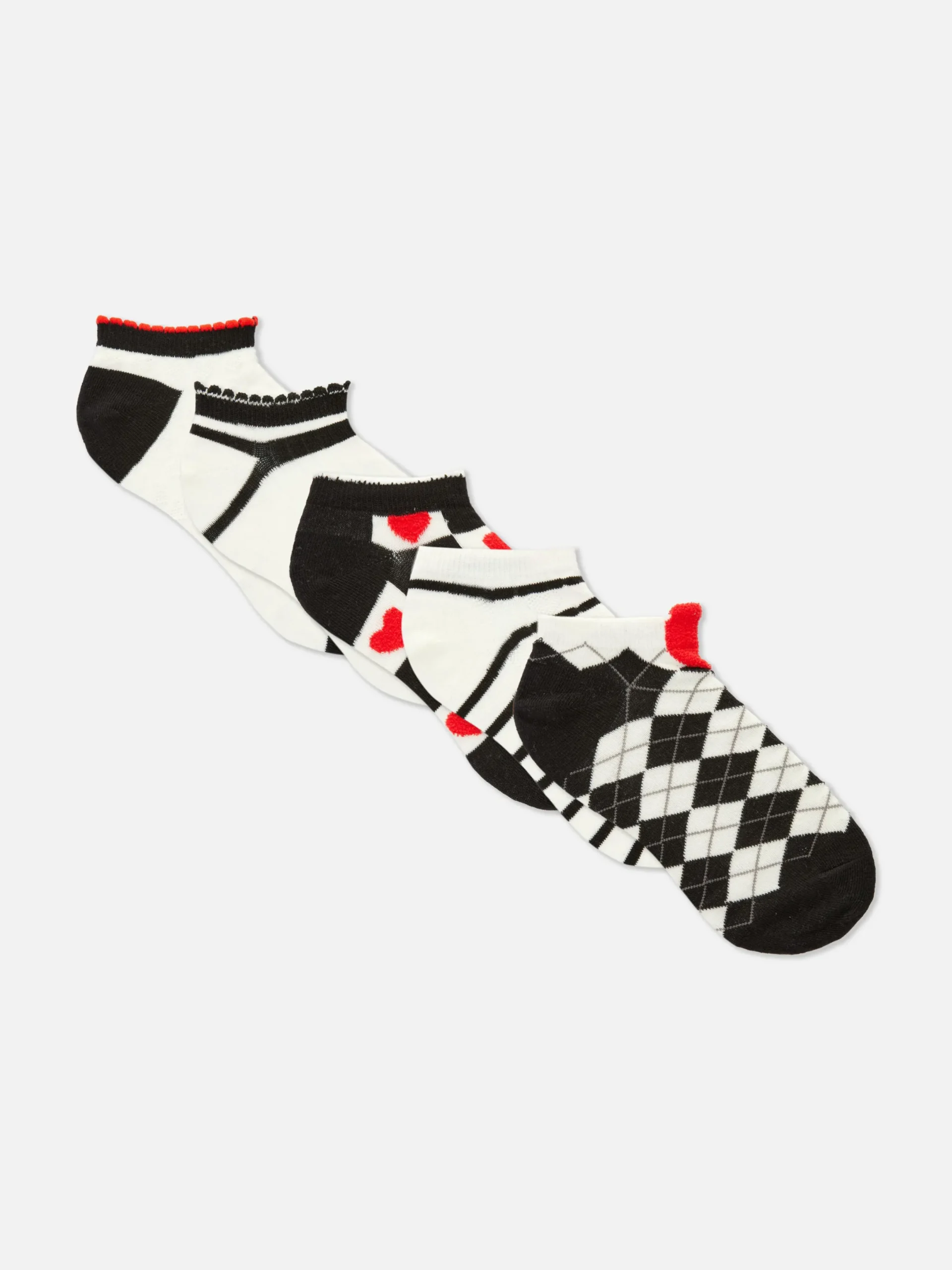 Chaussettes Et Collants|Primark Lot De 5 Paires De Chaussettes Pour Baskets Noir
