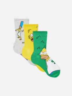 Chaussettes|Primark Lot De 3 Paires De Chaussettes Les Simpson Multicolore