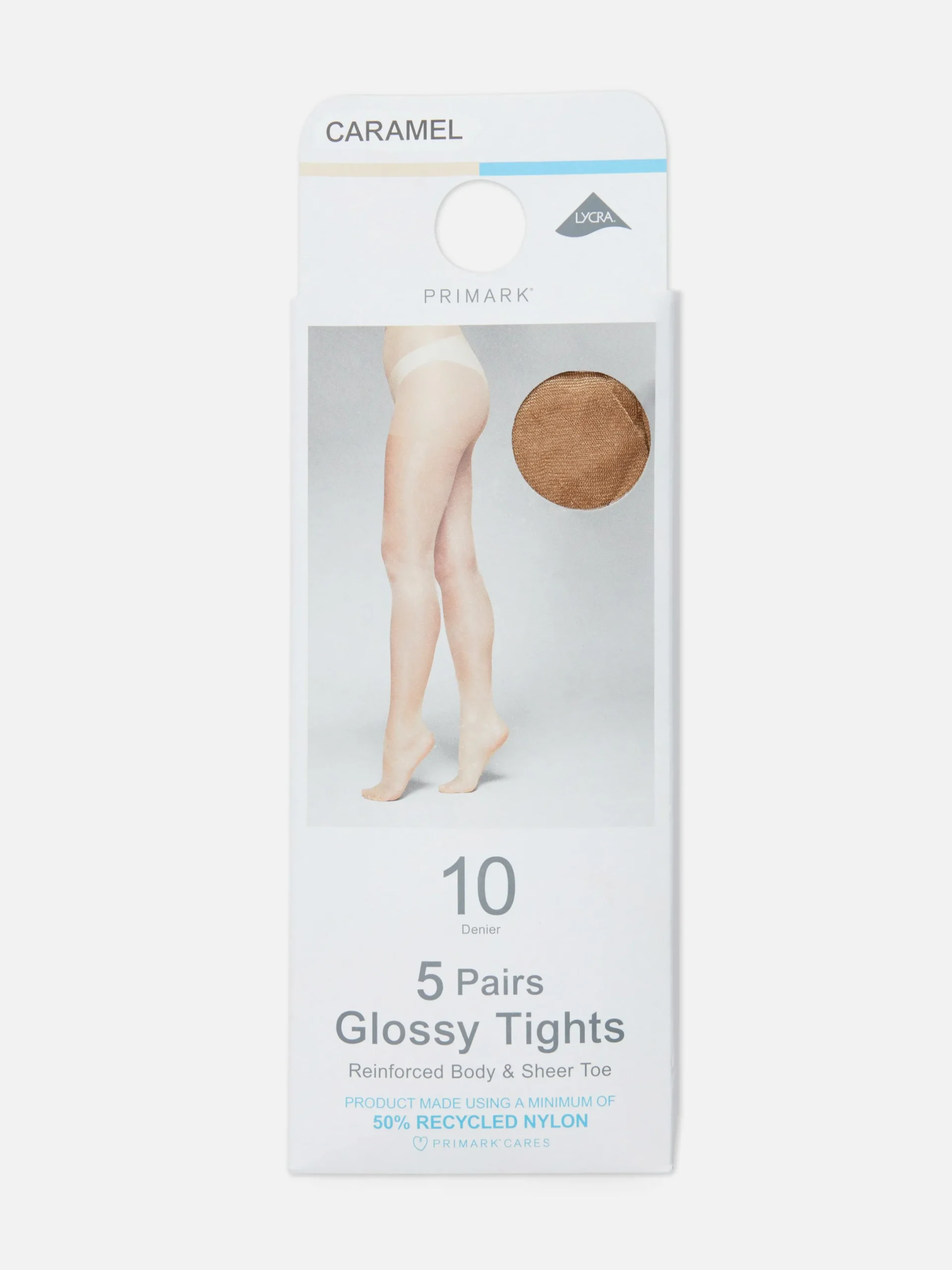 Collants|Primark Lot De 5 Paires De Collants Brillants 10 Deniers Caramel