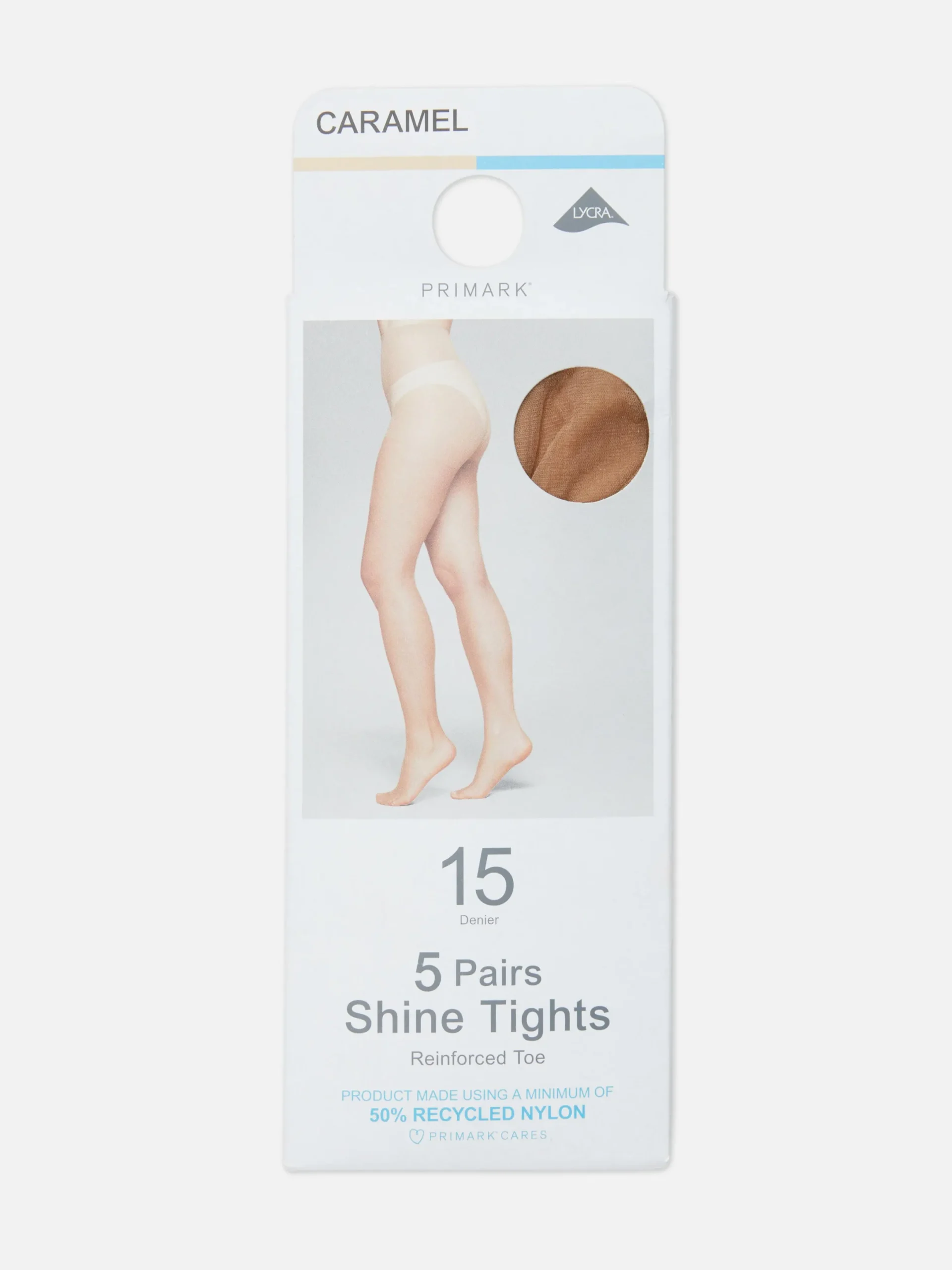 Collants|Primark Lot De 5 Paires De Collants Brillants 15 Deniers Caramel