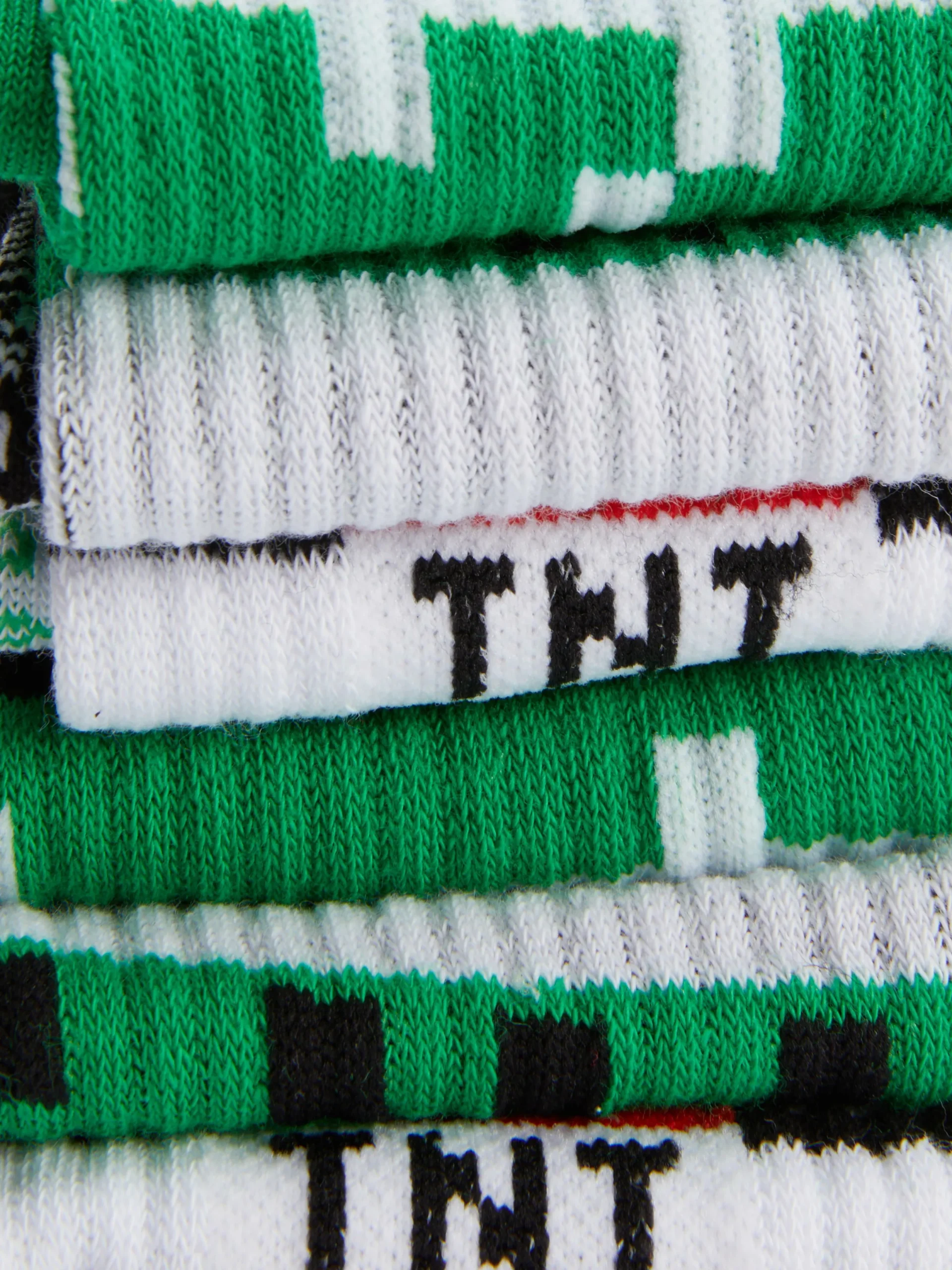 Chaussettes|Primark Lot De 3 Paires De Socquettes Minecraft Vert