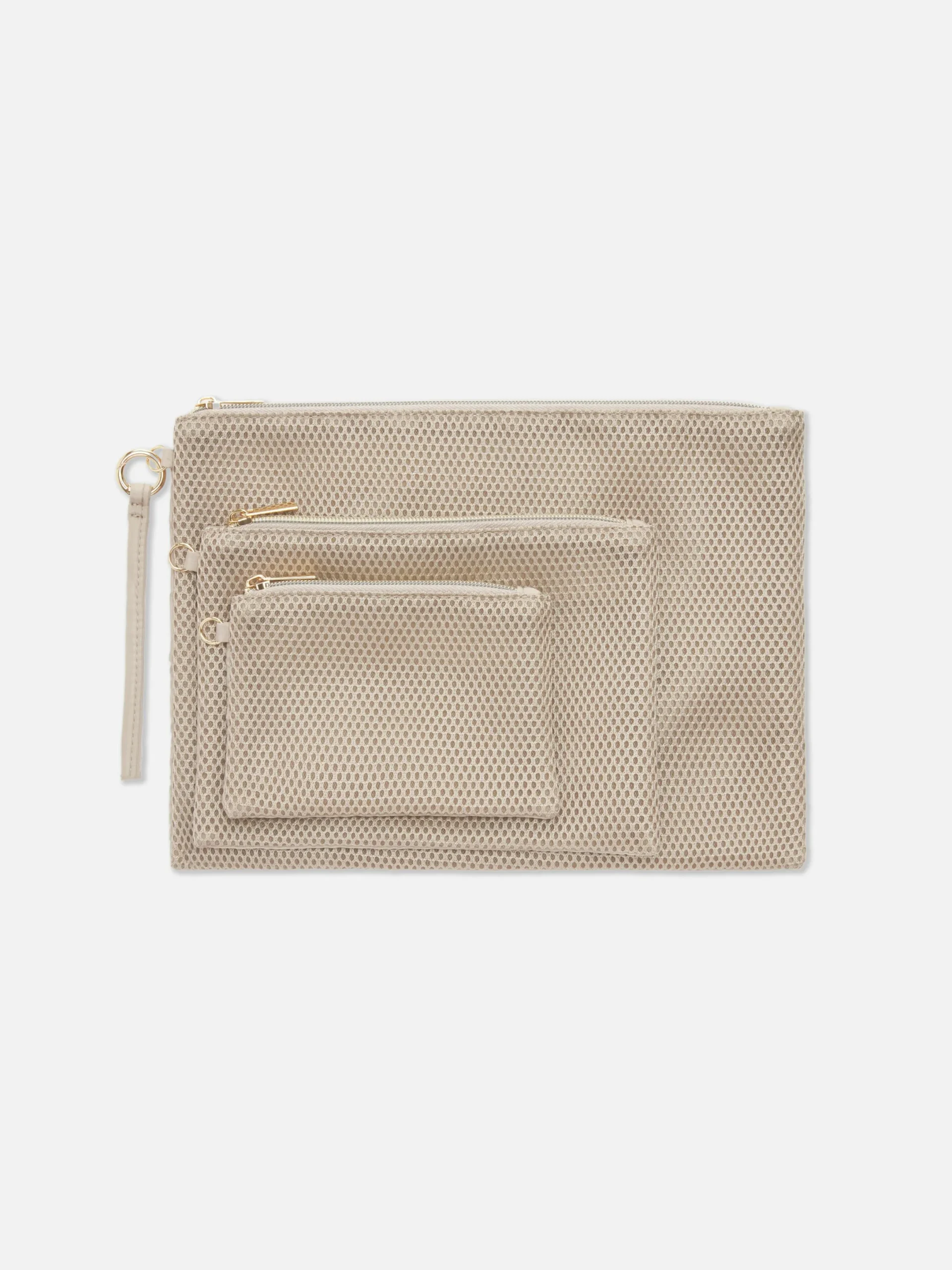 Sacs Et Porte-Monnaie|Primark Lot De 3 Pochettes En Maille Beige