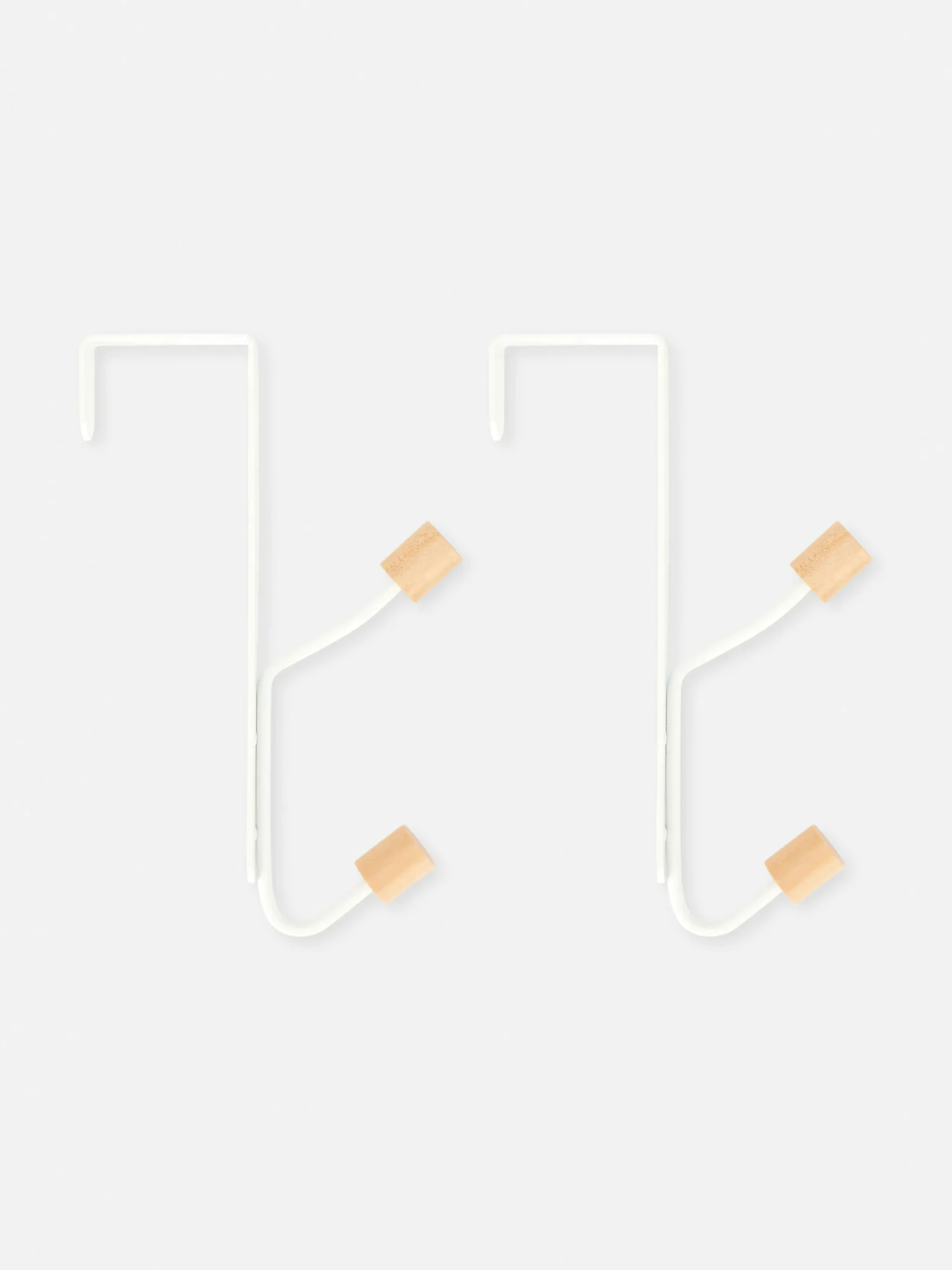 Solutions De Rangement Murales Et Cintres|Primark Lot De 2 Porte-manteaux à Bouton En Bois Blanc