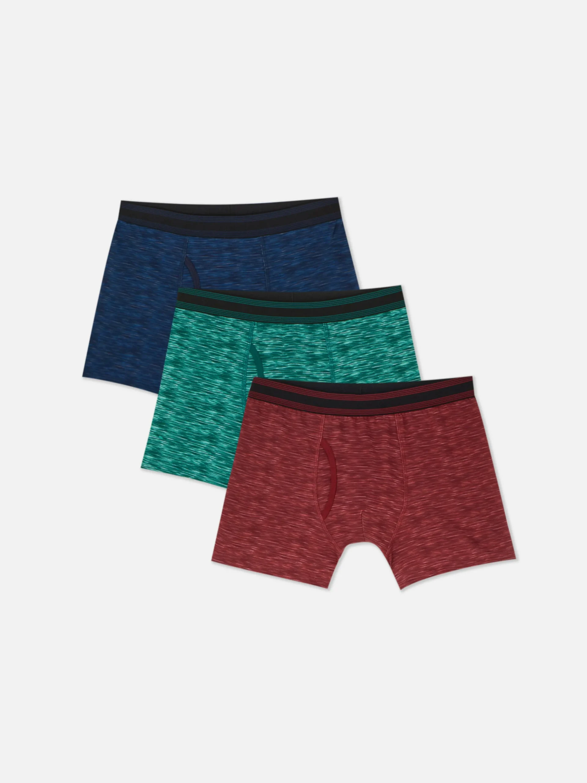 Sous-Vêtements|Primark Lot De 3 Shortys Effet Chiné Vert