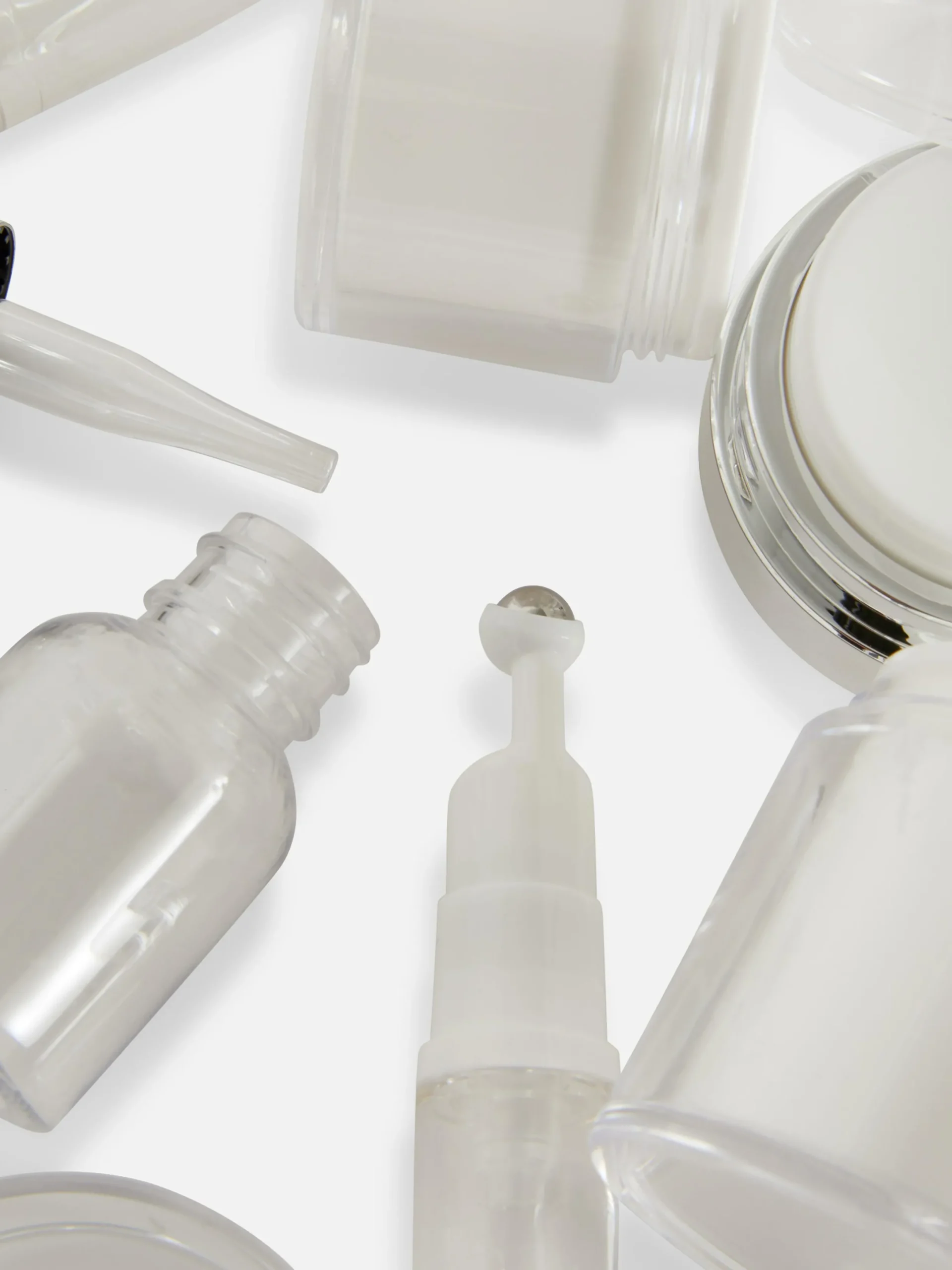 Accessoires De Soins|Accessoires Voyages|Primark Lot De 4 Soins Visage De Voyage Argent