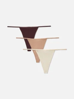 Culotte|Primark Lot De 3 Strings Sable
